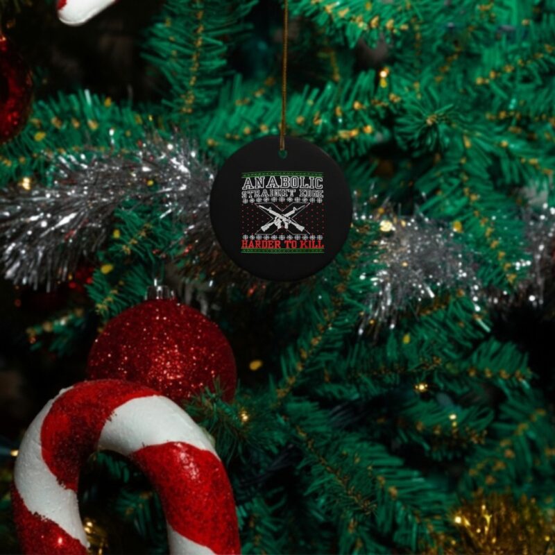 Anabolic Straight Edge Harder to Kill ugly Christmas_Ornaments