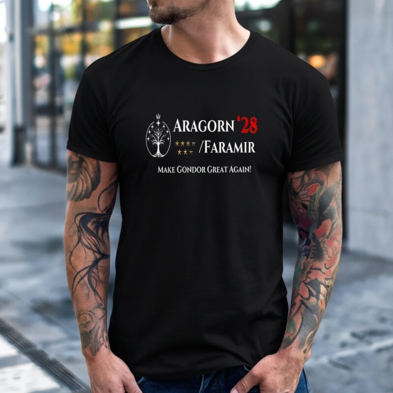 Aragorn Faramir president 2028 make gondor great again_T-Shirt