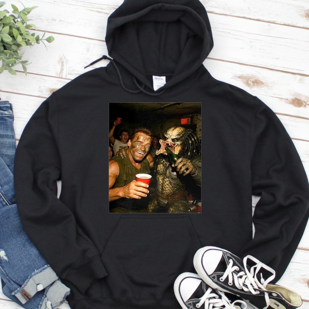Arnold Schwarzenegger and The Predator Party Shirt