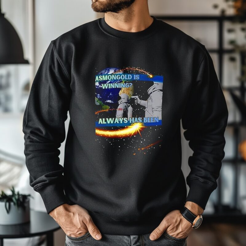 Astronaut meme always has been_Crewneck Sweatshirt