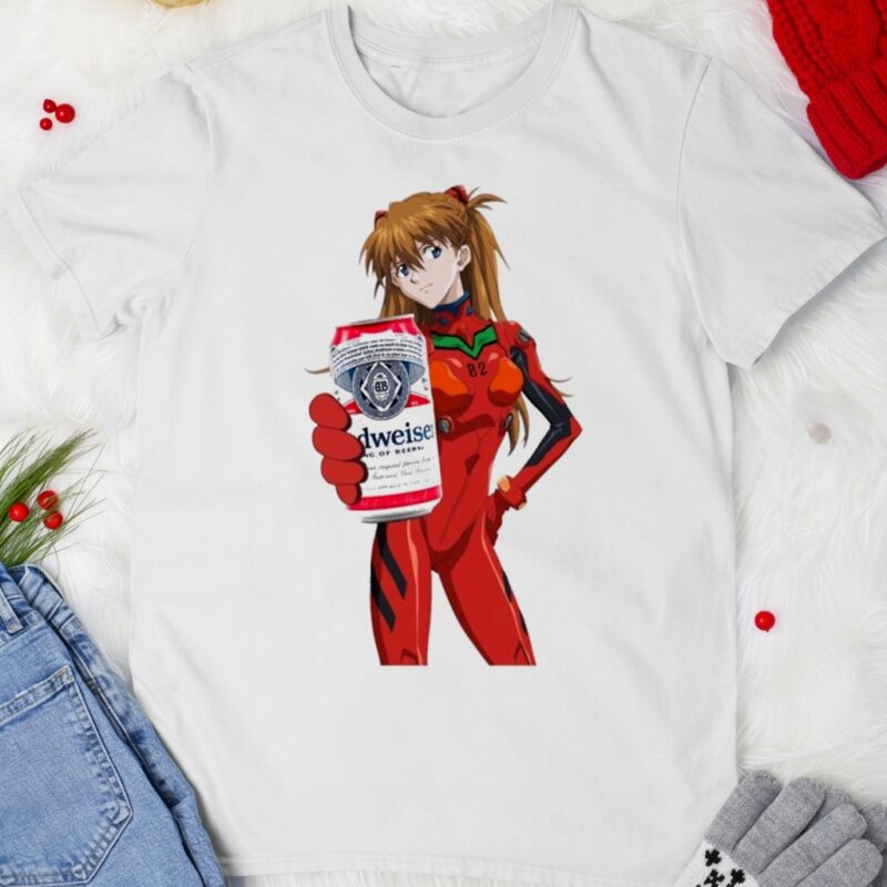 Asuka Langley Soryu X Budweiser_T-shirt