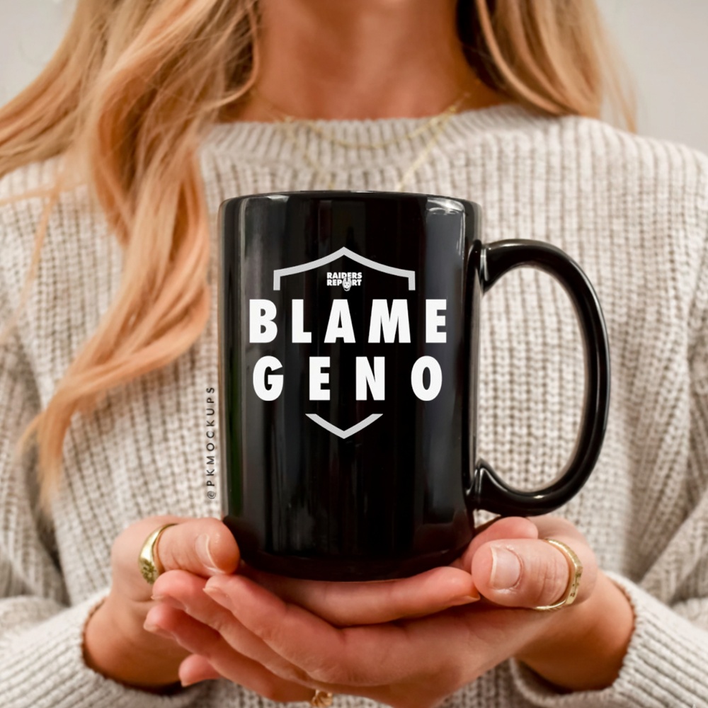 Blame Geno x Raiders Report logo podcast shirt