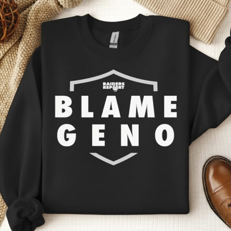 Blame Geno x Raiders Report logo podcast_Crewneck Sweatshirt