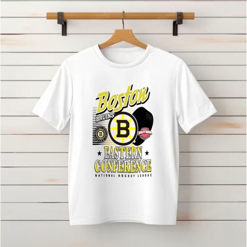 Boston Bruins NHL Eastern Conference Logo and Ball Shirt