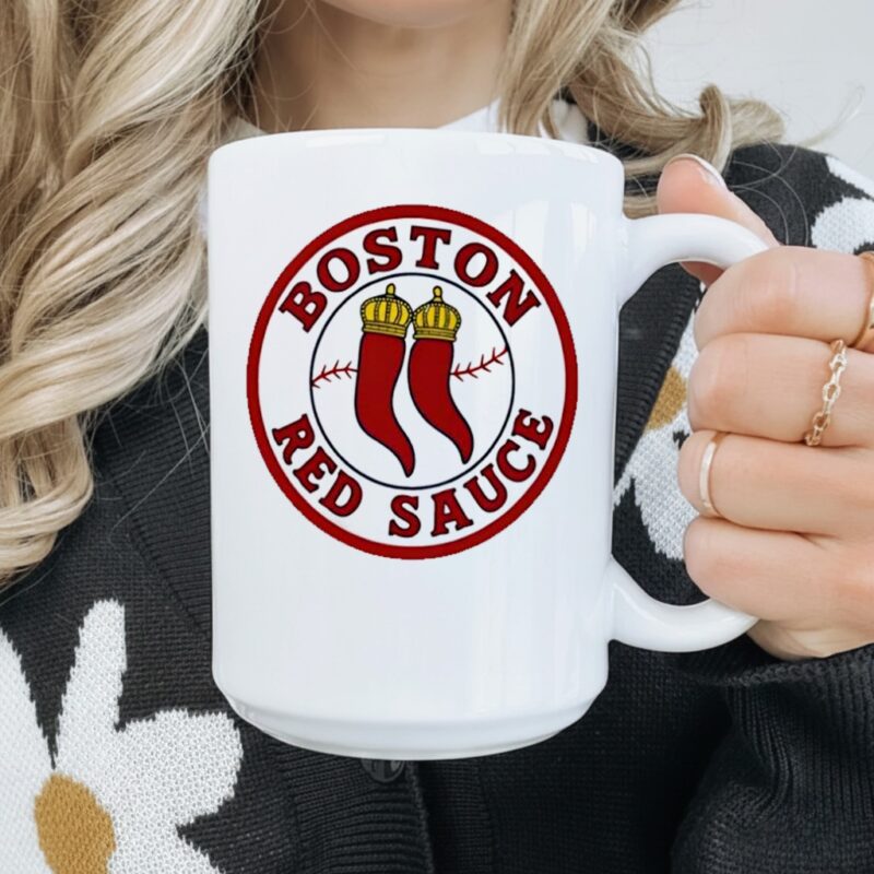 Boston Red Sauce red chili peppers logo_Mug