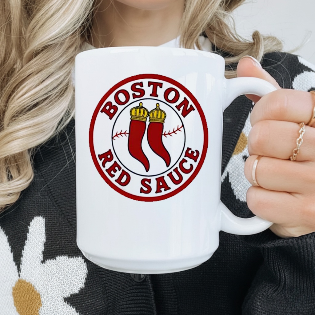 Boston Red Sauce red chili peppers logo shirt