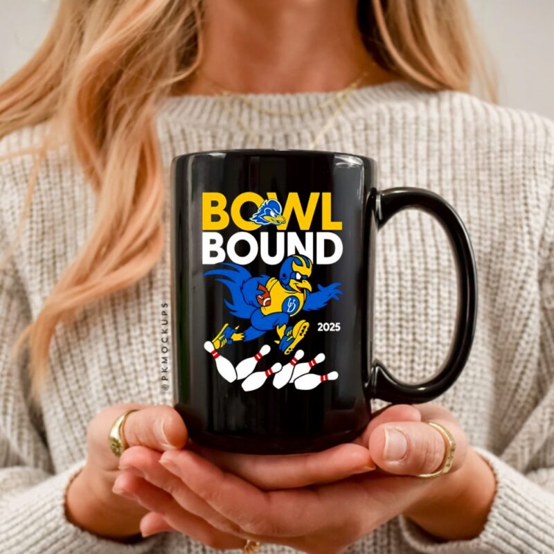 Bowl Bound Delaware Blue mascot 2025 bowlings_Ceramic Mug