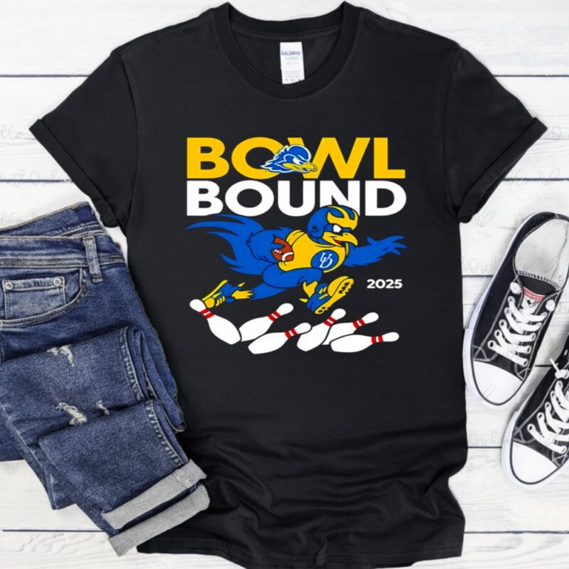 Bowl Bound Delaware Blue mascot 2025 bowlings_T-Shirt