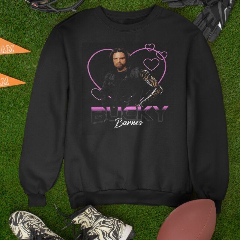Bucky Barnes hearts graphic_Sweatshirt