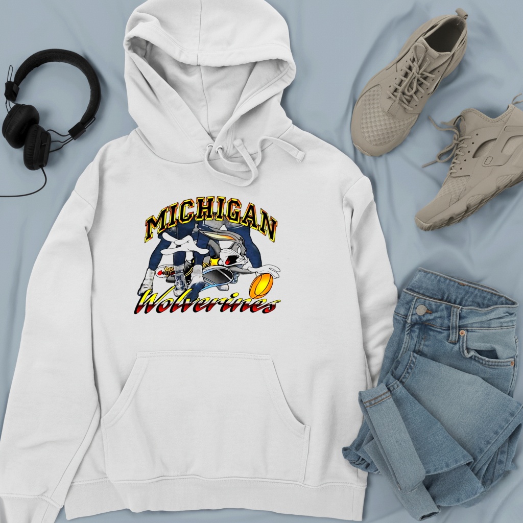 Bugs bunny Michigan Wolverines basketball funny_Hoodie