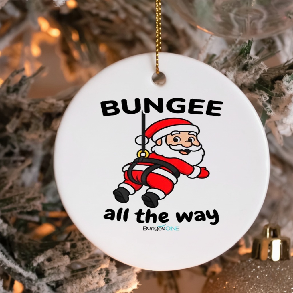 Bungee All The Way Santa Christmas T-Shirts