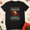 Charlie Hunnam Ed Gein drinking wine sinful cold cuts ugly Christmas shirt