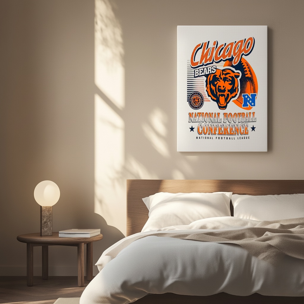 Chicago Bears NFL Conference Logo Ball Retro Shirt chicago bears retro logo shirt