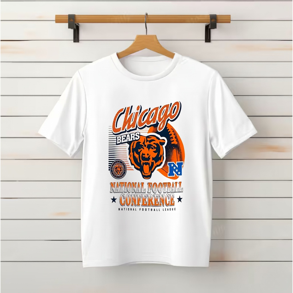 Chicago Bears NFL Conference Logo Ball Retro Shirt chicago bears retro logo shirt