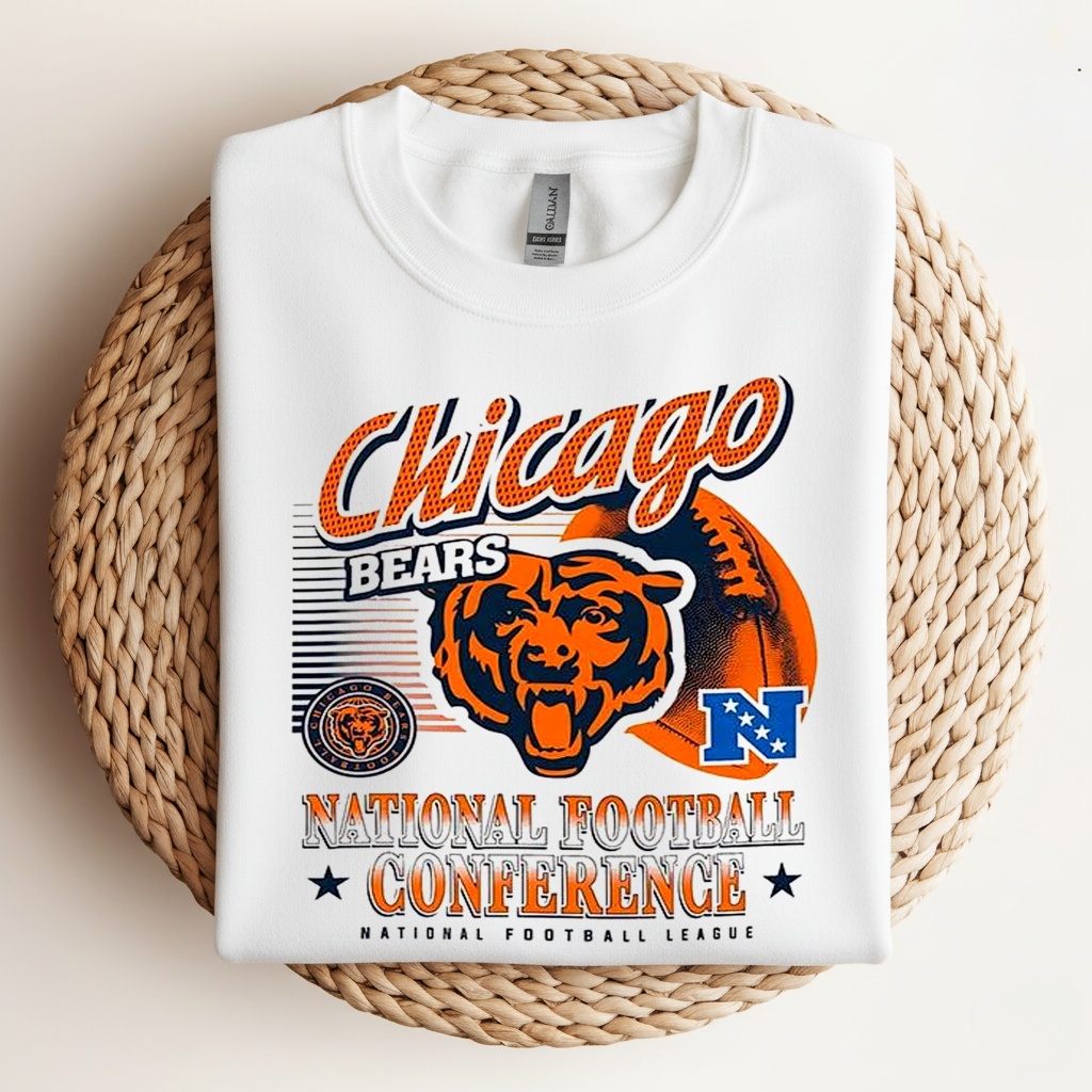 Chicago Bears NFL Conference Logo Ball Retro Shirt chicago bears retro logo shirt