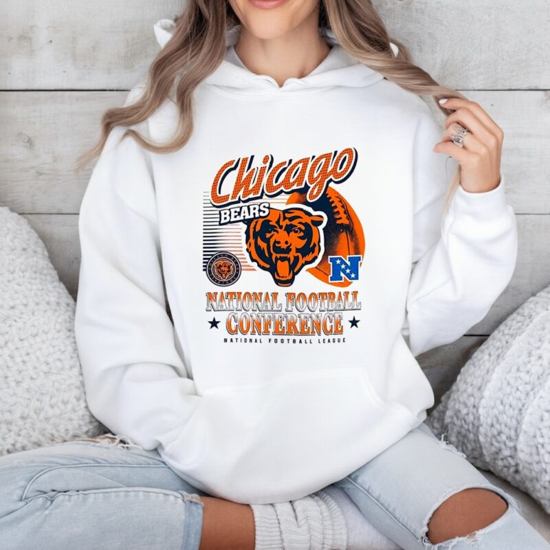 Chicago Bears NFL American football conference logo ball retro_Hoodie
