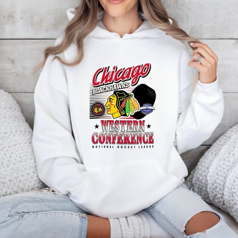 Chicago Blackhawks NHL Wastern Conference logo and ball_Hoodie