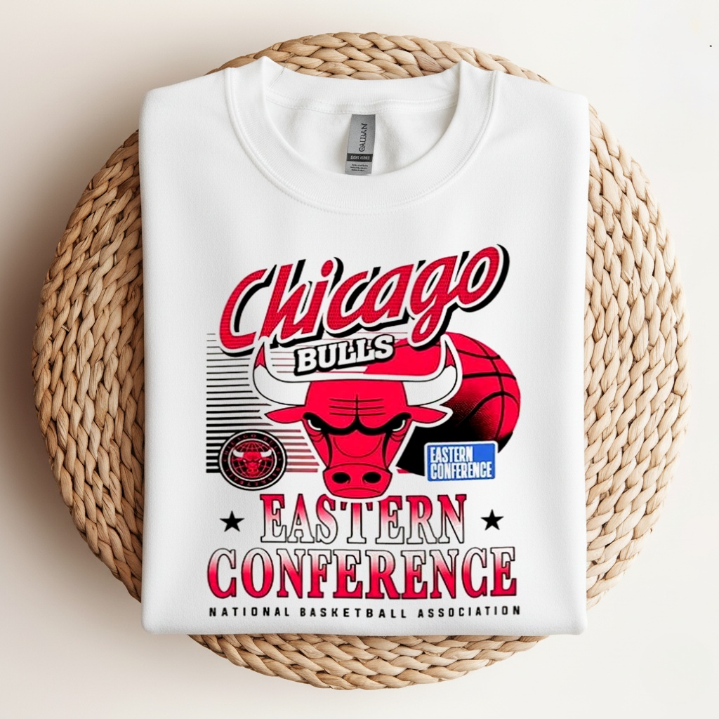 Chicago Bulls NBA Eastern Conference Logo and Ball Shirt