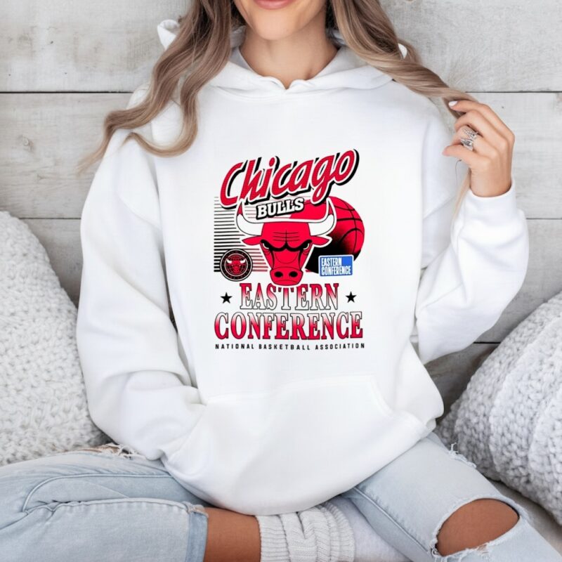 Chicago Bulls NBA Eastern Conference logo and ball_Hoodie