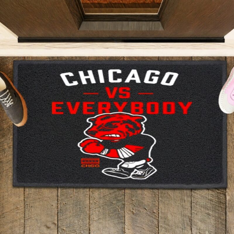 Chicago vs Everybody mascot graphic_Rubber Doormat