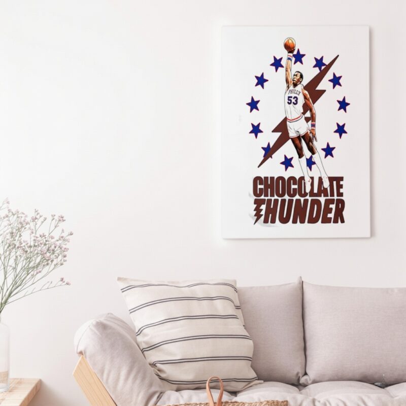 Chocolate Thunder Darryl Dawkins Philadelphia Sixers basketball_Canvas