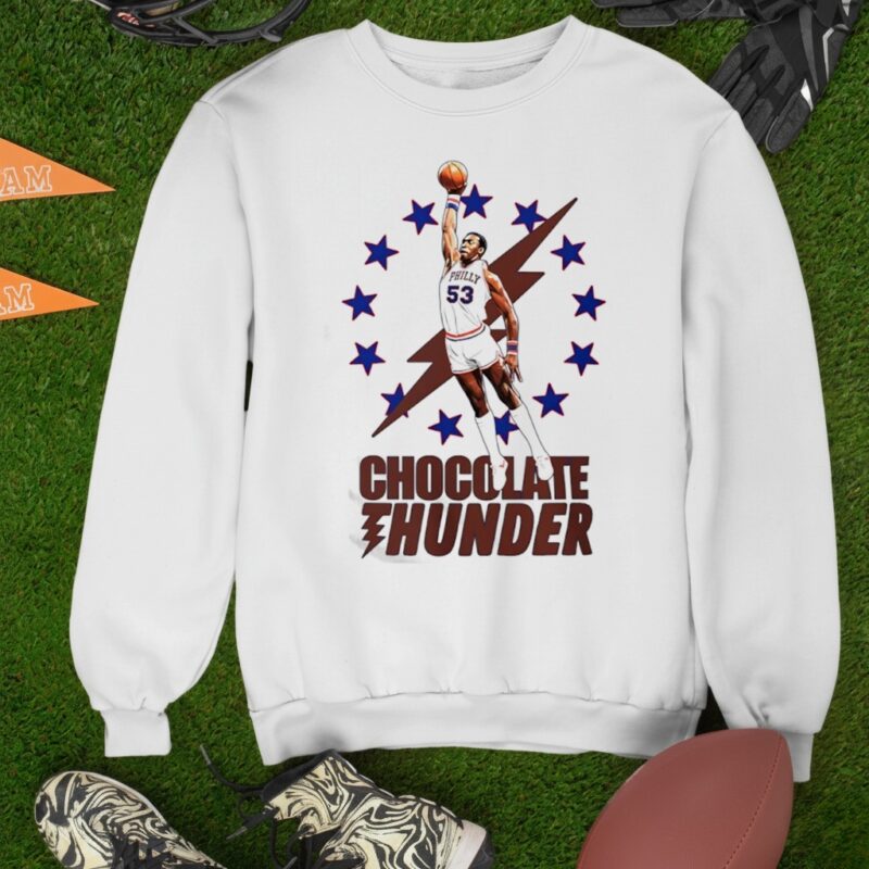 Chocolate Thunder Darryl Dawkins Philadelphia Sixers basketball_Sweatshirt