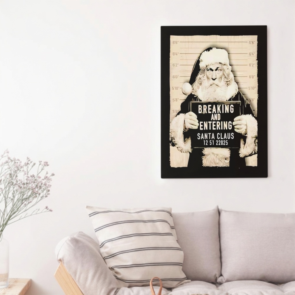 Christmas Santa Claus Humor Mugshot Xmas shirt