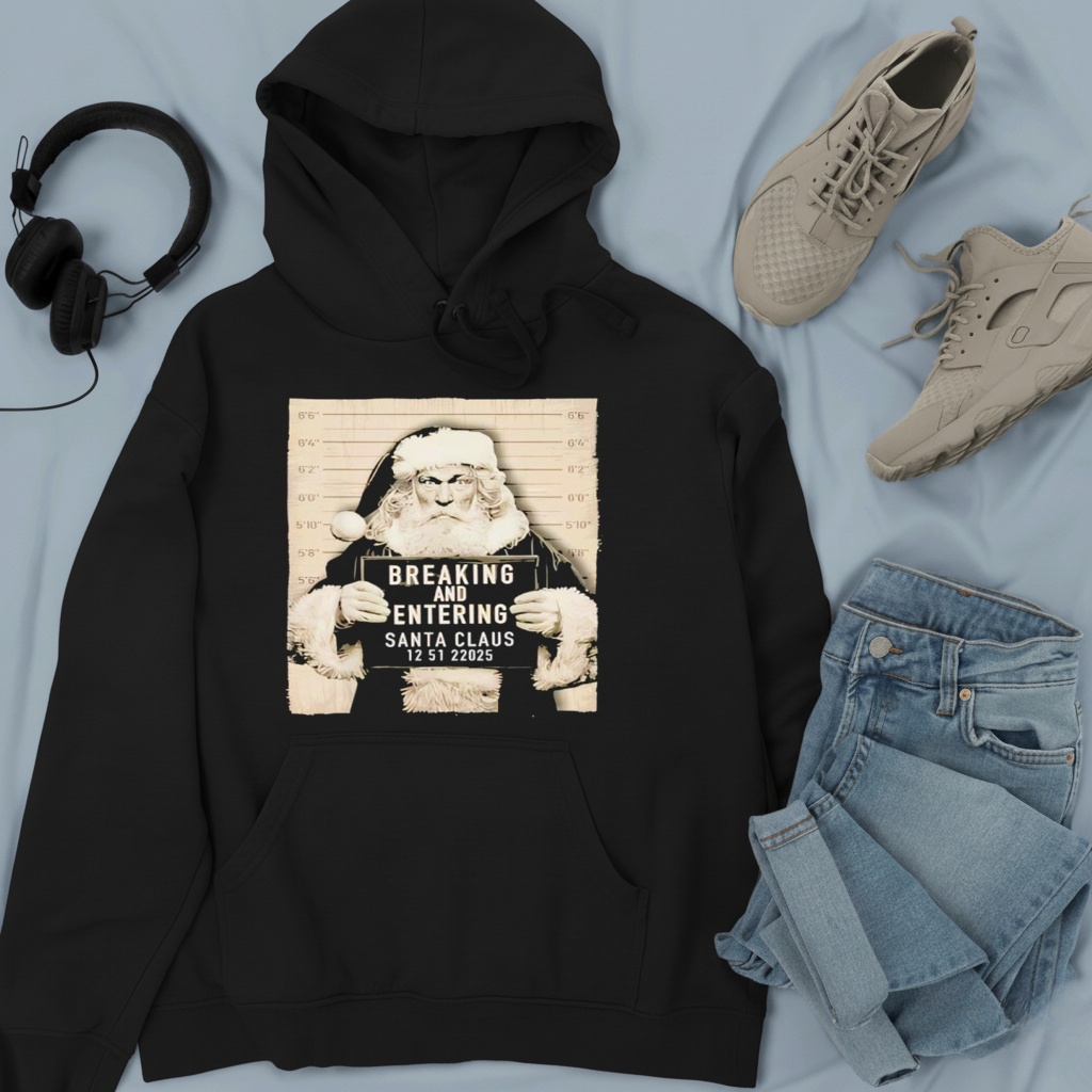 Christmas Santa Claus Humor Mugshot Xmas shirt