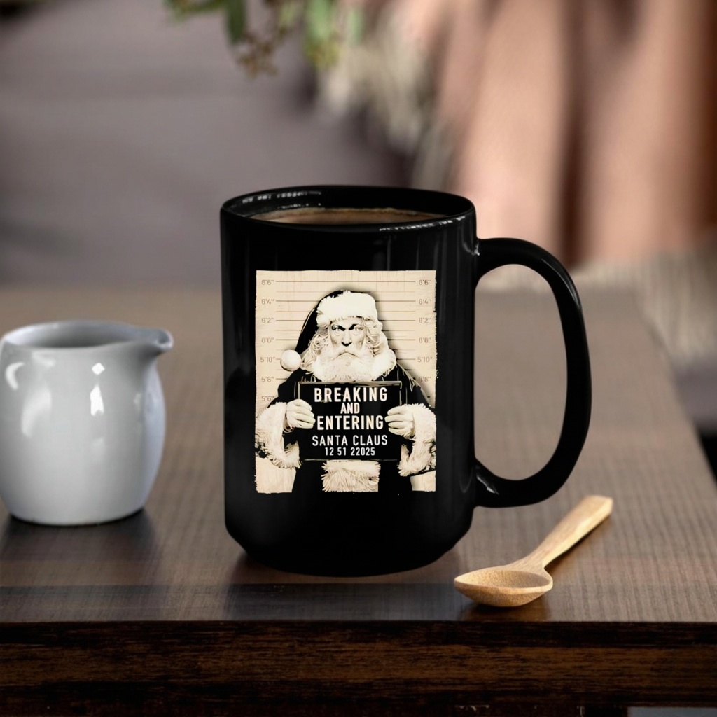 Christmas Santa Claus Humor Mugshot Xmas shirt