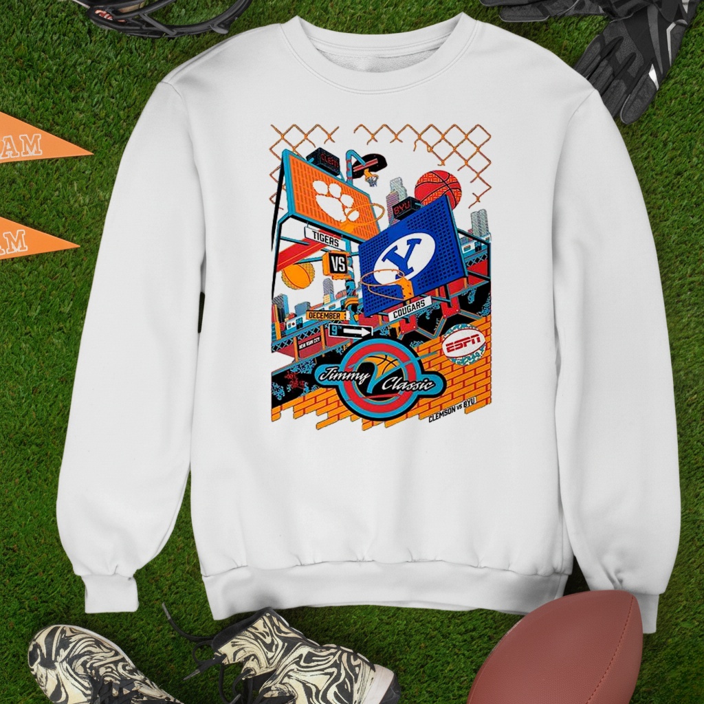 Clemson Tigers vs BYU Cougars Jimmy V classic New York city 2025 shirt