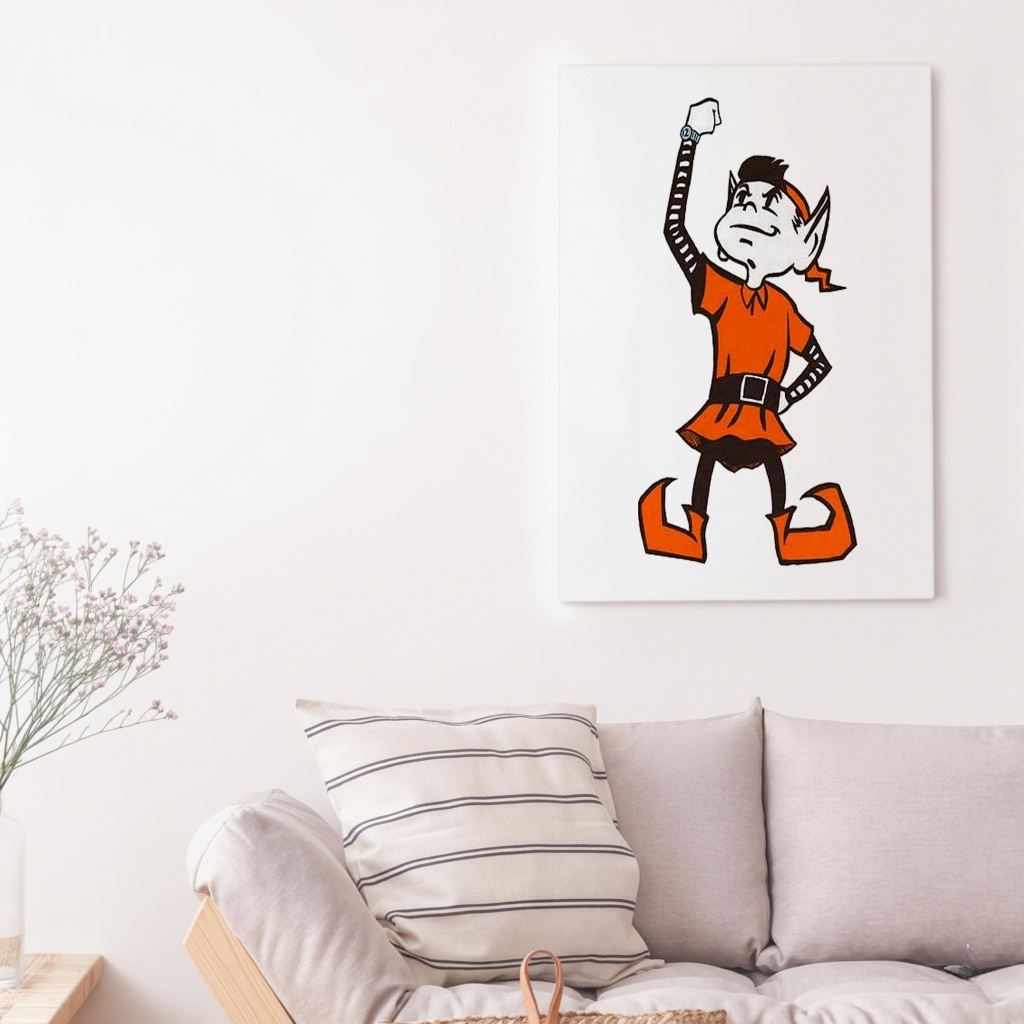 Cleveland Browns Brownie the Elf wrist up mascot shirt