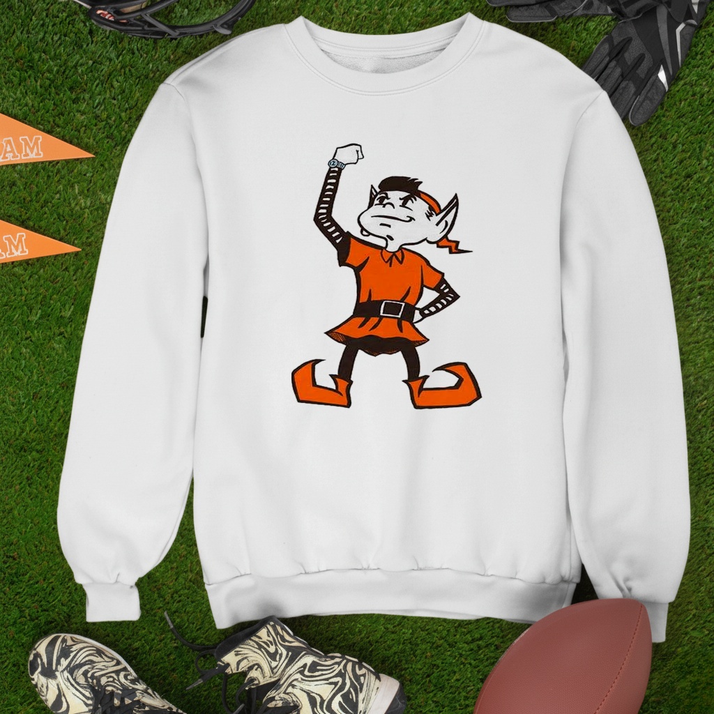 Cleveland Browns Brownie the Elf wrist up mascot shirt