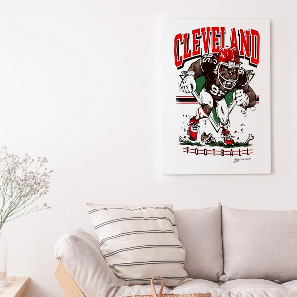 Cleveland Dawg Football mascot players shirt