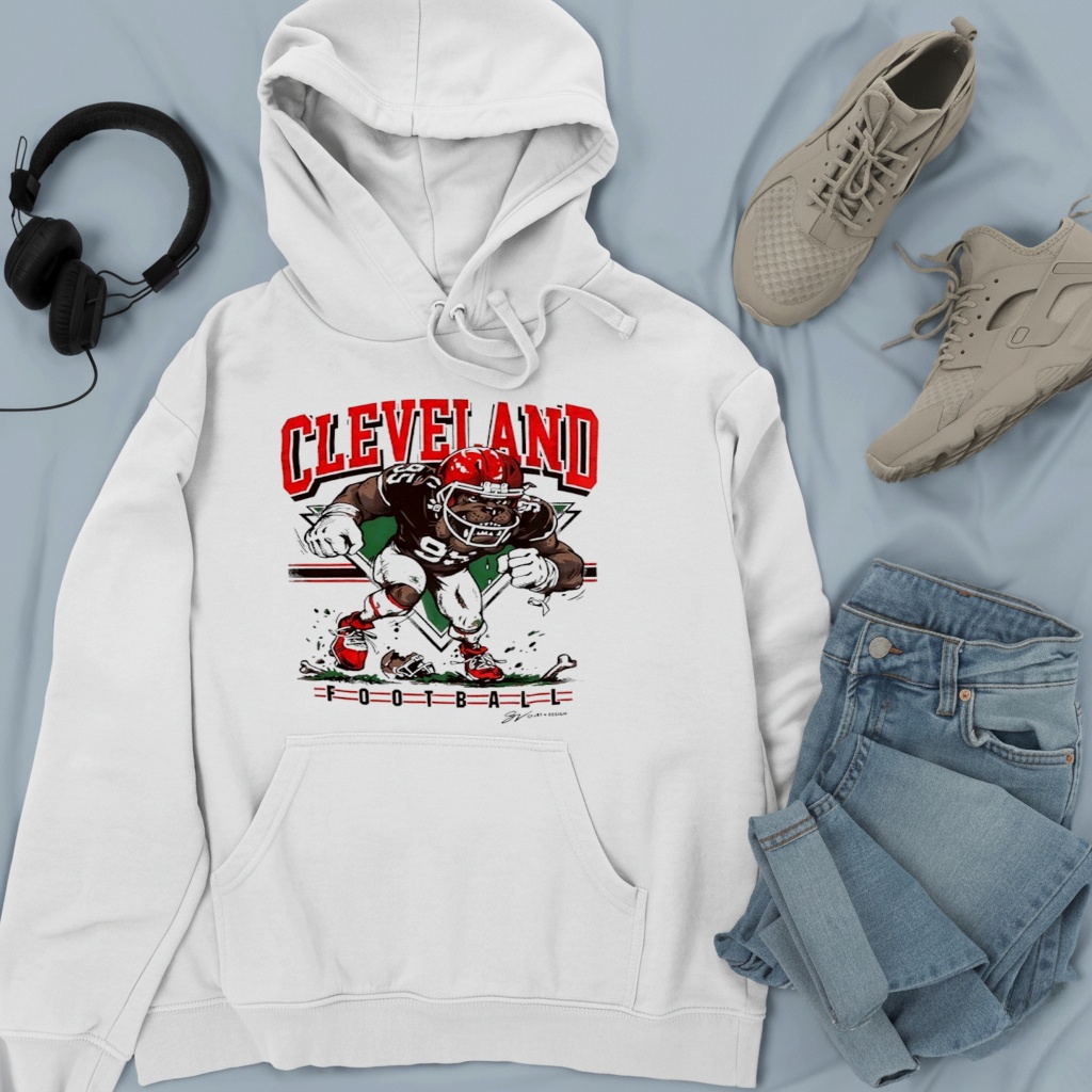 Cleveland Dawg Football mascot players shirt