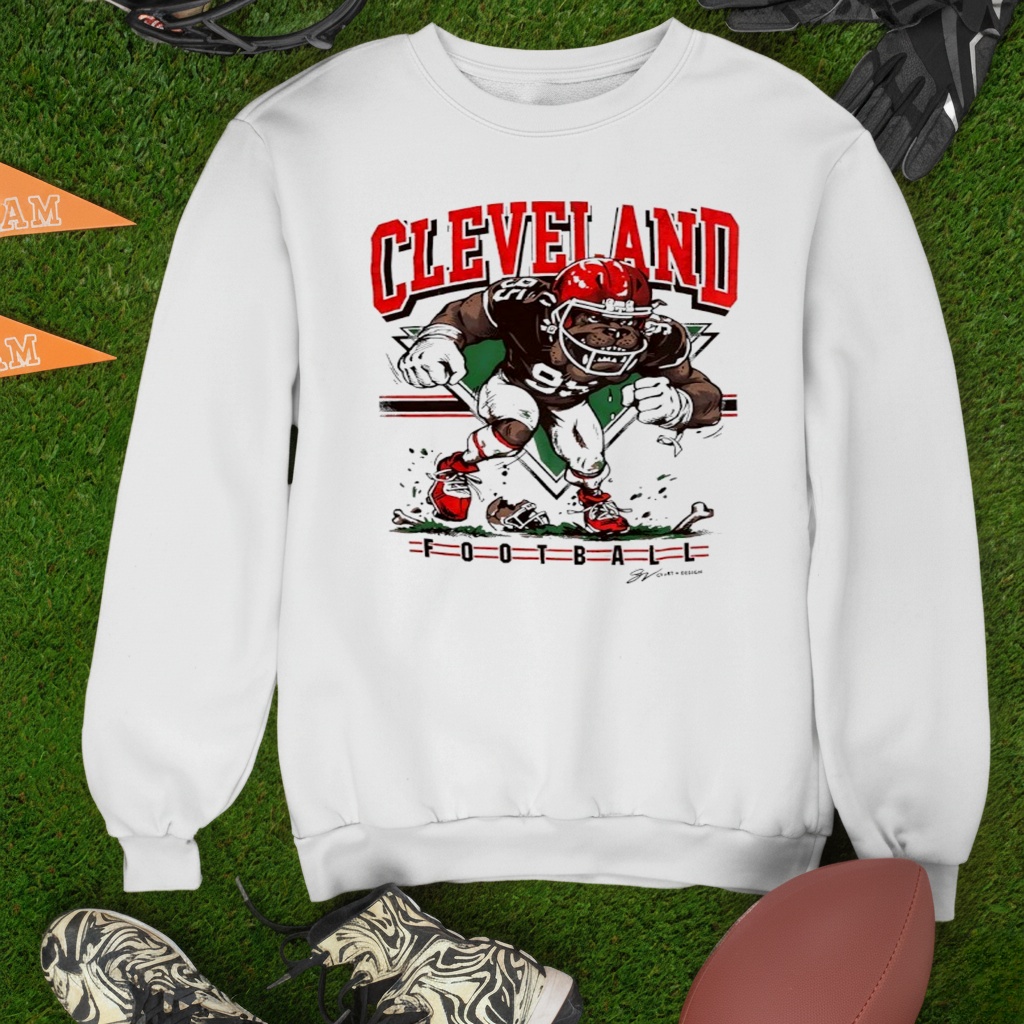 Cleveland Dawg Football mascot players shirt