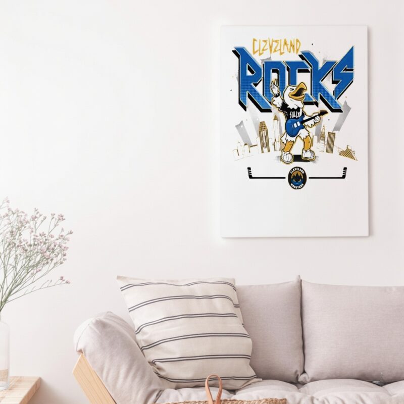 Cleveland Monsters Rocks Sully mascot_Canvas