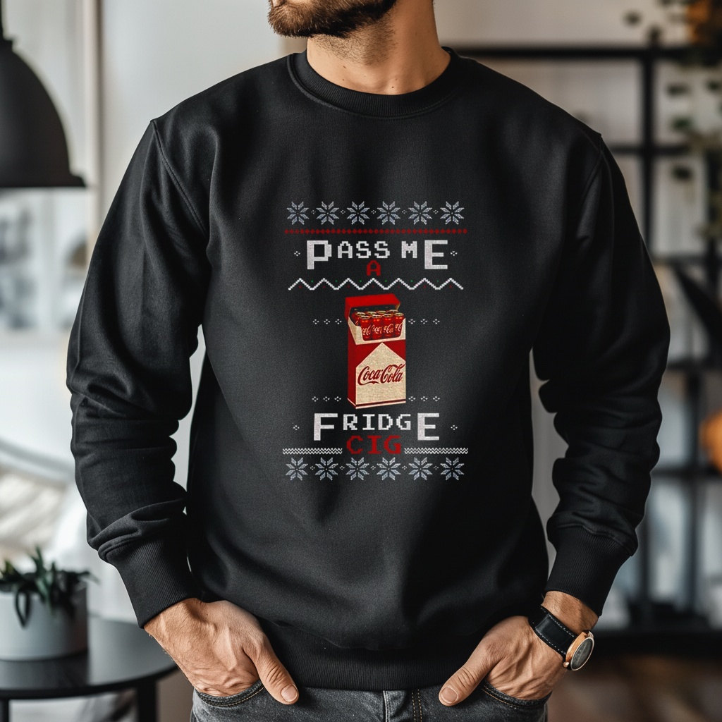 Coke Fridge Cig pass me a fridge cig Merry Christmas shirt