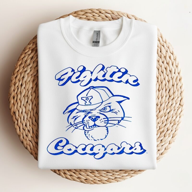 Cosmo the Cougar Fightin Cougars BYU Cougars football 2025_Crewneck Sweatshirt