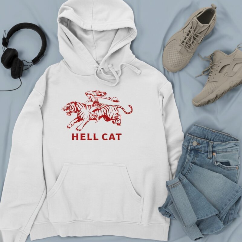 Cowgirl riding tiger Hell Cat_Hoodie