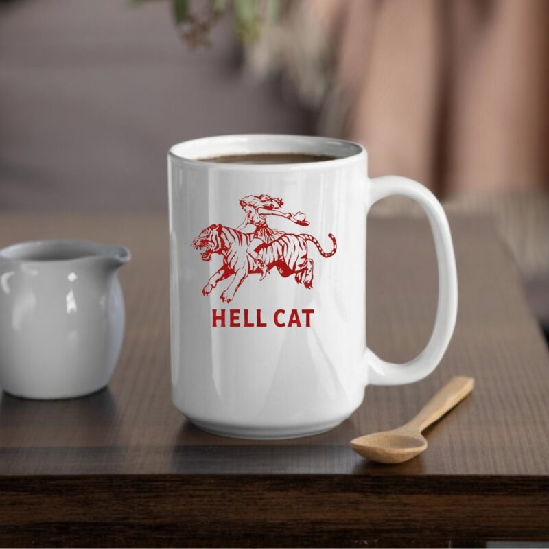 Cowgirl riding tiger Hell Cat_Mug