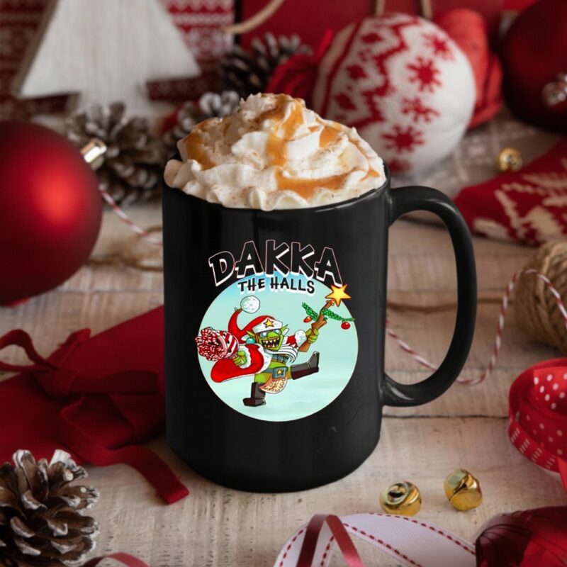 Da Red Gobbo Dakka The Halls Christmas_Mug