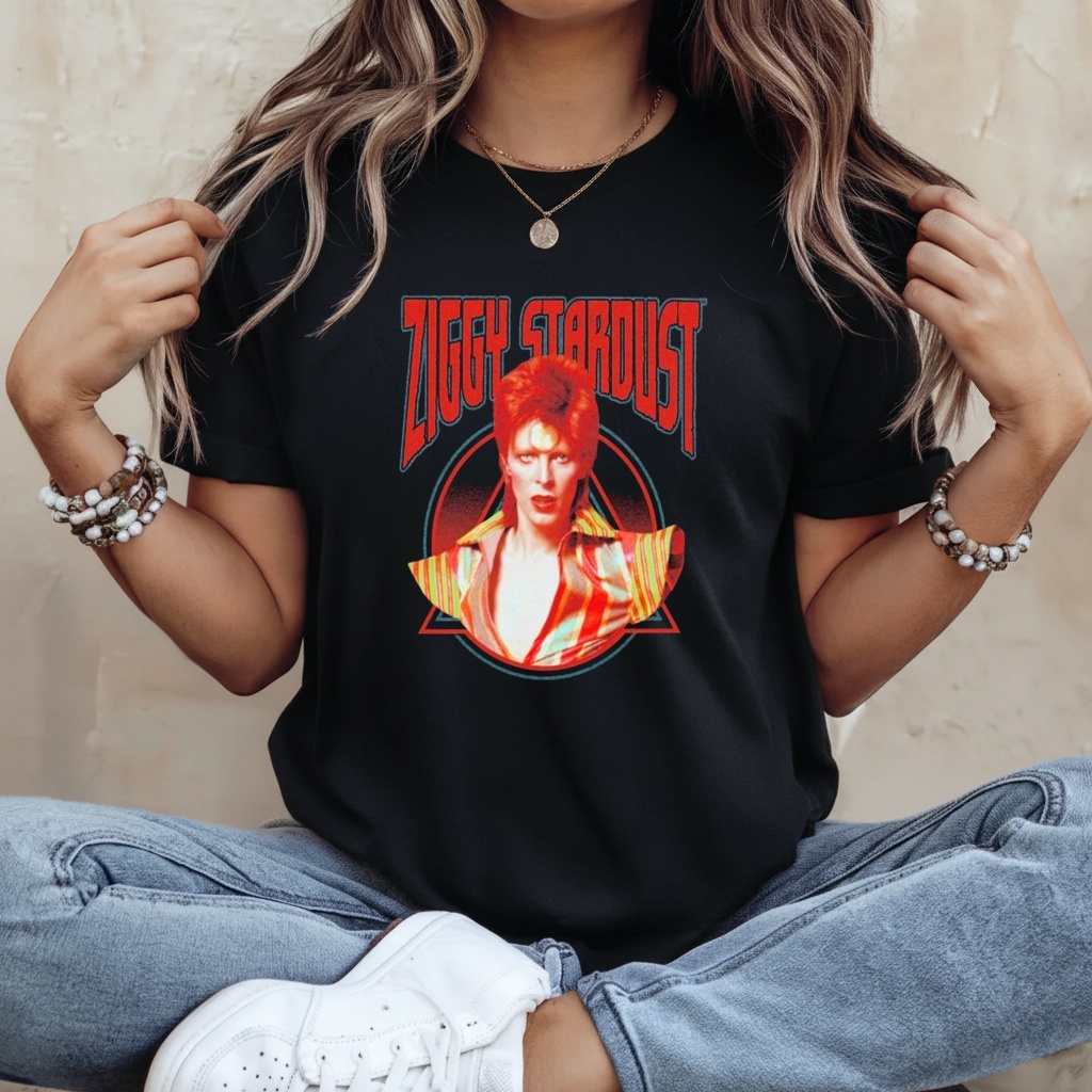 David Bowie Ziggy Stardust Photo T-Shirt