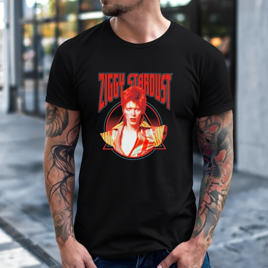 David Bowie Ziggy Stardust Photo T-Shirt