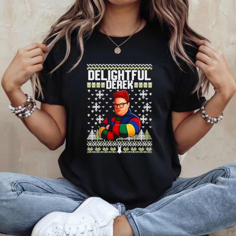 Delightful Derek Ugly Christmas_Ladies T-Shirt