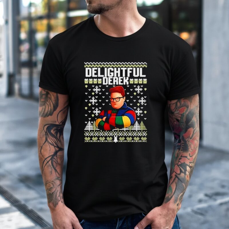 Delightful Derek Ugly Christmas_T-Shirt