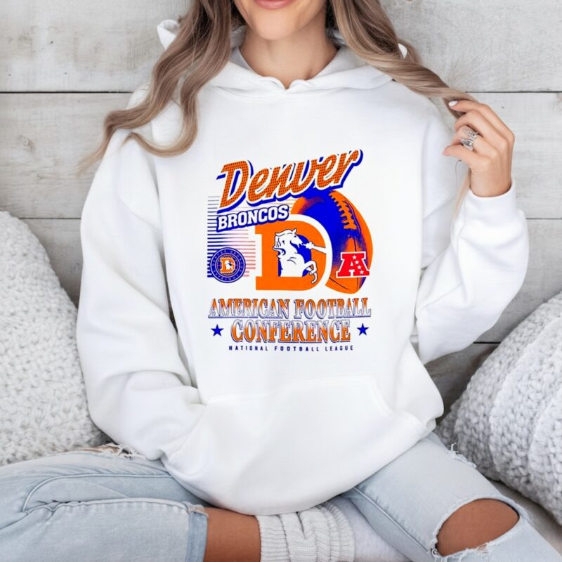 Denver Broncos NFL American football conference logo ball retro_Hoodie