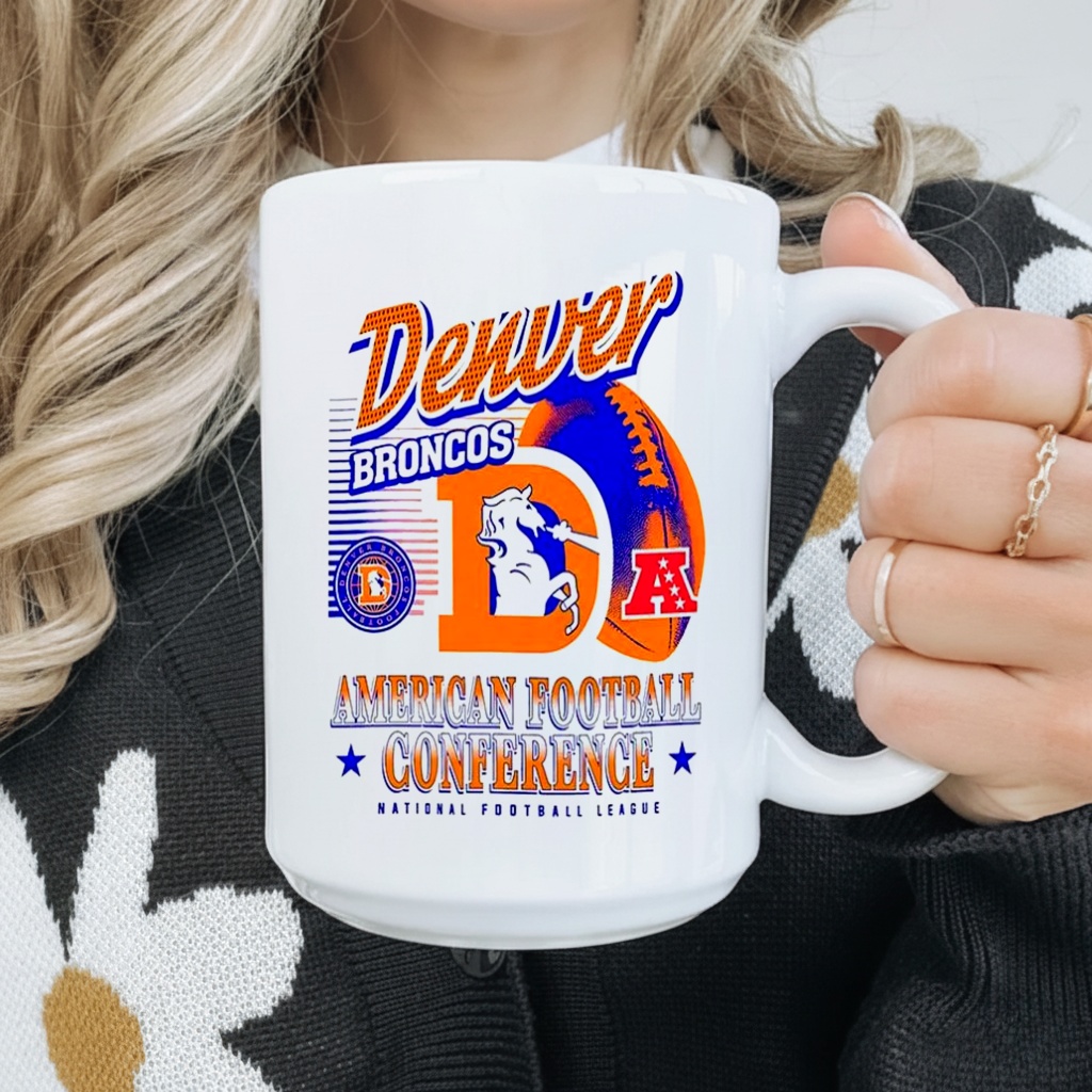 Denver Broncos NFL Conference Logo Ball Retro Shirt