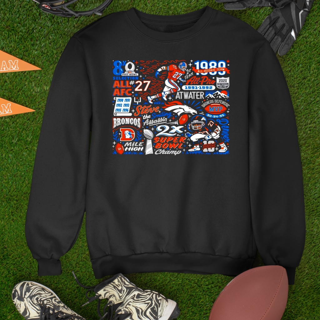 Denver Broncos legend and Pro Football Hall of Famer Steve Atwater the Smiling Assassins shirt