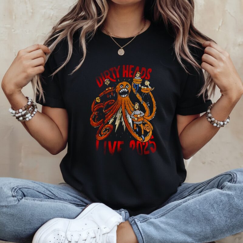 Dirty Heads Live 2025 cartoon_Ladies T-Shirt