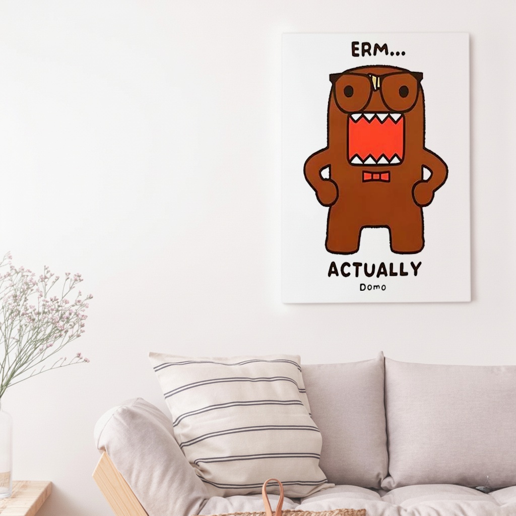 Domo-kun Erm actually monster cartoon_Canvas